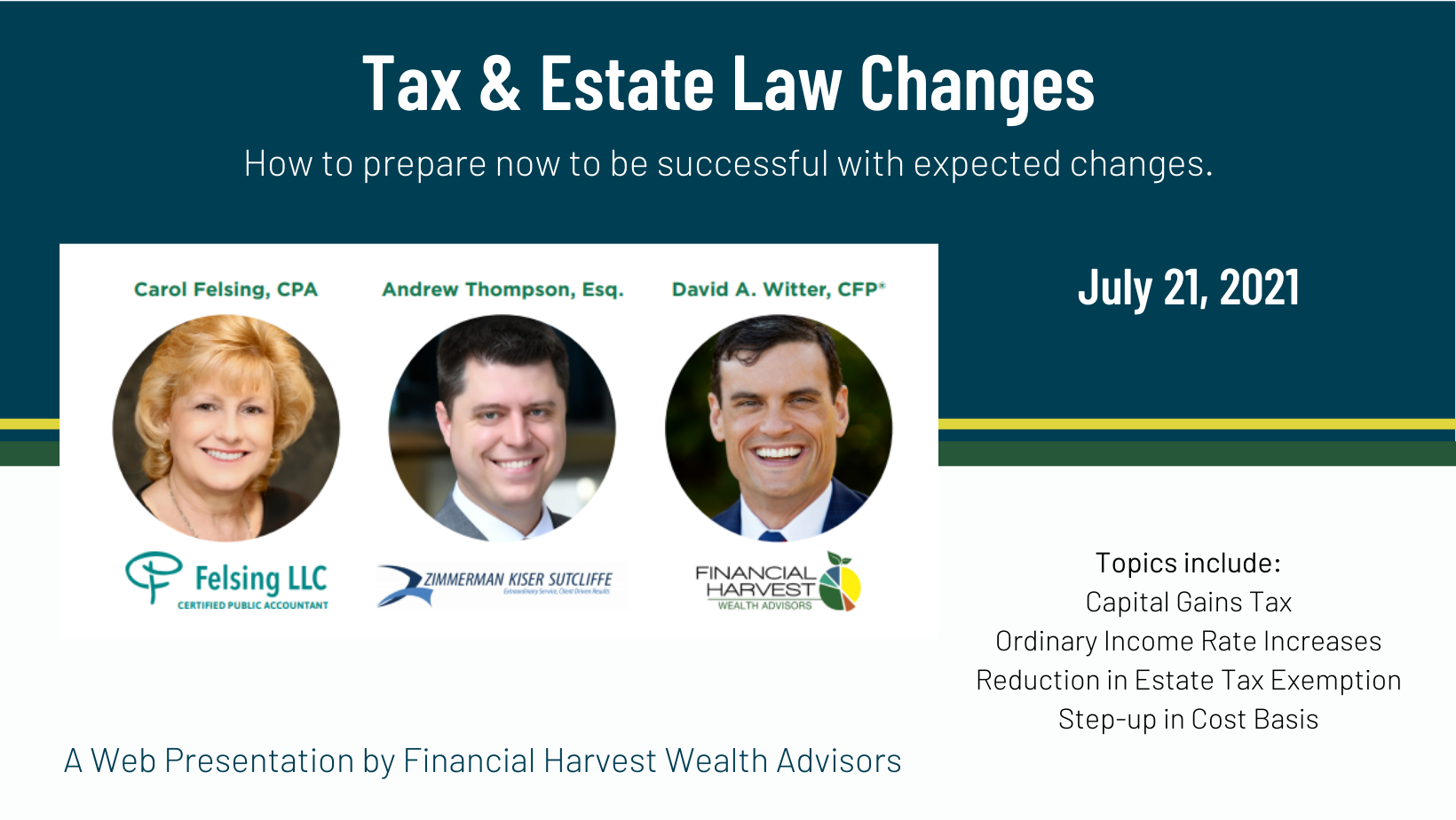 Tax estate law changes july 2021 recording