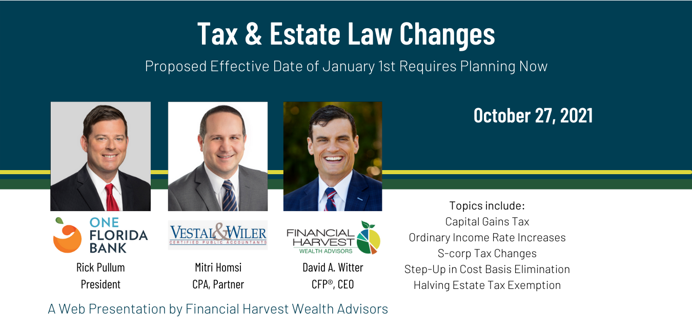 Tax and estate law october 2021 webinar recording available